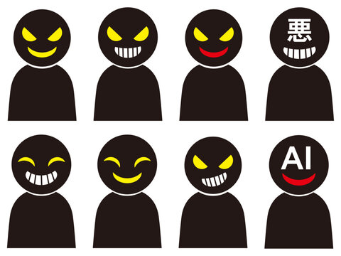犯人のベクターイラスト素材セット