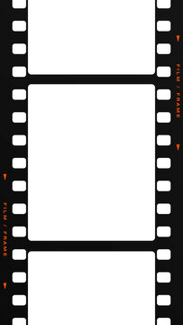 Vertical film strip background with multiple photo frames
