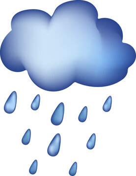 Cloud with Rain, vector Illustration