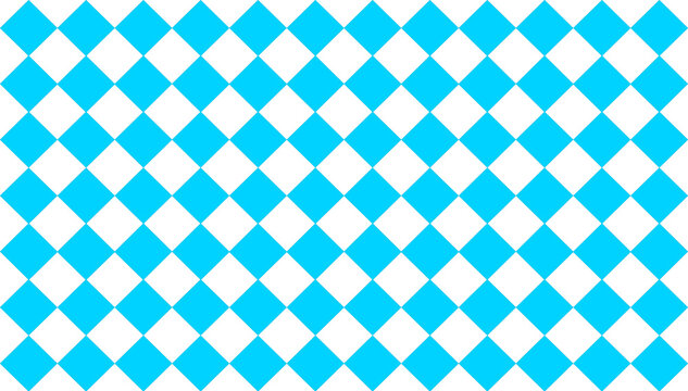 Cyan and white diamond pattern background isolated on transparent background