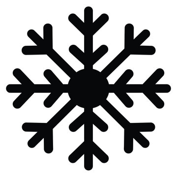 silhouette Christmas snowflake vector icon illustration for winter graphic design, isolated on a white Vector