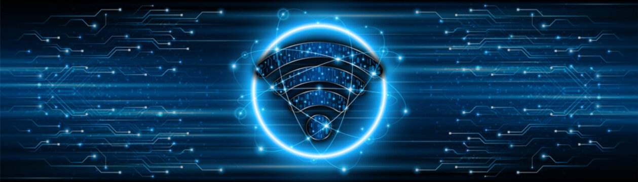 Abstract wifi symbol. Concept of communication technology, internet signal or wireless connection.