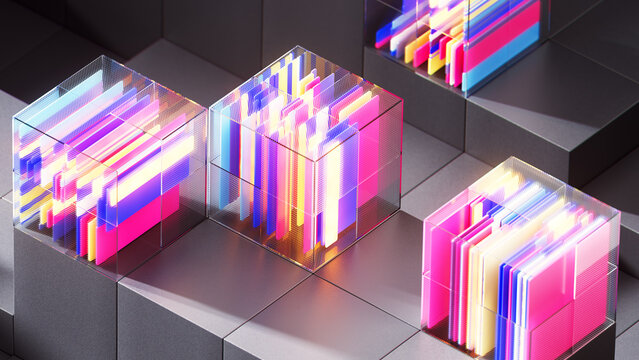 Organized Data in Transparent Cubes
