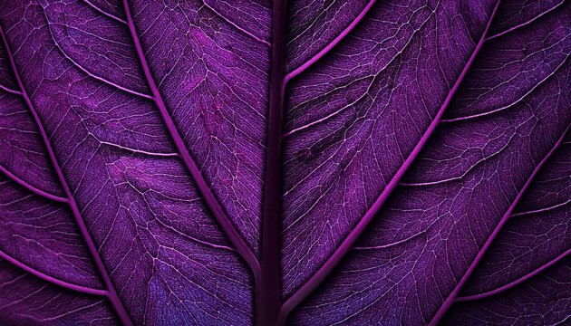 macro foliage surface background with deep organic botanical leaf plum mauve veins texture