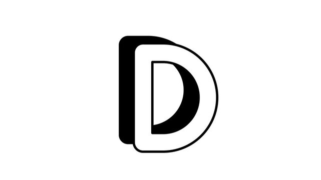 D Letter Animated Icon Video