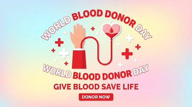 World blood donor day infographic design