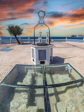 Balcony of the Mediterranean (Plaza del Castillo) in Benidorm, Spain, offering panoramic sea and skyline views from a historic promontory with remains of the 14th-century castle.