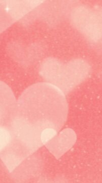 Soft pastel pink background with dreamy blurred hearts, delicate white sparkles and romantic glowing bokeh, gentle watercolor texture for Valentine's Day, love and feminine designs