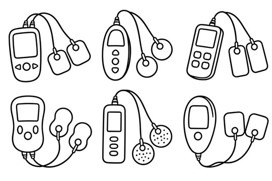 TENS therapy devices with wired electrode pads