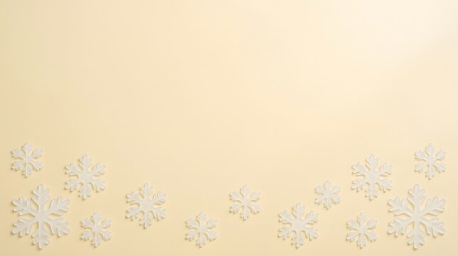 A serene and delicate christmas background featuring softly falling snowflakes creating a magical winter wonderland aesthetic for festive celebrations and designs