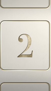 Advent calendar door 2 opening green screen cream and gold vertical