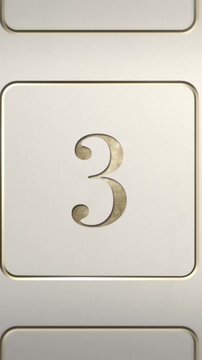 Advent calendar door 3 opening green screen cream and gold vertical