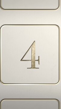 Advent calendar door 4 opening green screen cream and gold vertical