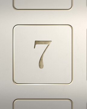 Advent calendar door 7 opening green screen cream and gold 4:5