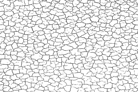Abstract background of cracked white paint texture on surface
