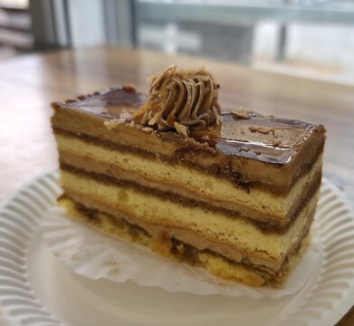 slice of chocolate cake. piece of chocolate cake