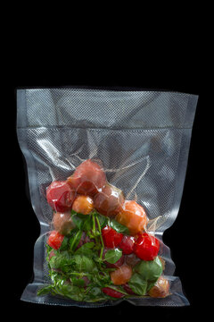 Fresh Vegetables in a Sealed Bag for Storage
