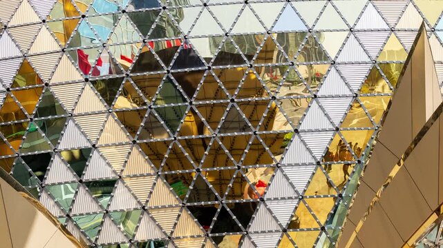 mirrored building in macau