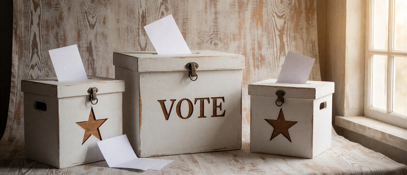 Rustic Vote Ballot Box Setup