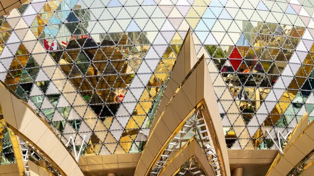 mirrored building in macau