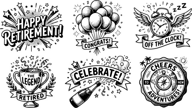 Black White Halftone K&ouml;lle Alaaf Fasching Carnival Cologne Set 6 Sketch Rose Monday 11.11 Karneval-Jester Cap Garland Festival Vector Set
