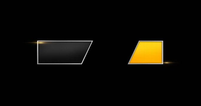 vector illustration of 3D reveal empty frame banner box with alpha channel