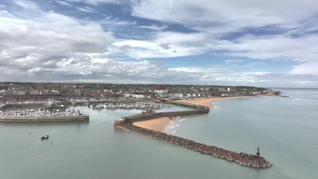 Port of Ramsgate from a drone, Ramsgate, South-East England