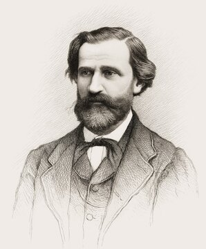 Giuseppe Verdi, 1813 &ndash; 1901, Italian opera composer, digitally edited