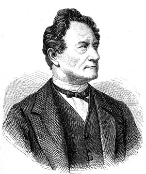 Theodor D&ouml;ring, real name Johann Friedrich Wilhelm Theodor Hering, 9 January 1803, 17 August 1878, was a German actor, Historical, digital reproduction of a 19th century original