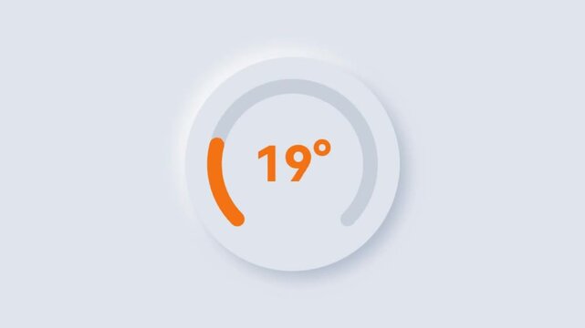 Thermostat Temperature Gauge Loop Animation.