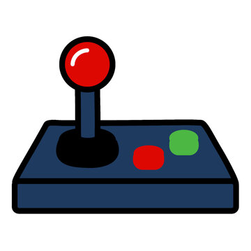 Arcade joystick and game controller icon vector illustration