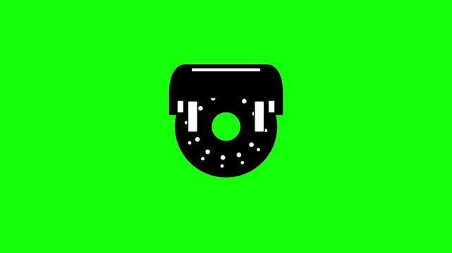 Animation sprite donut shape on green screen background