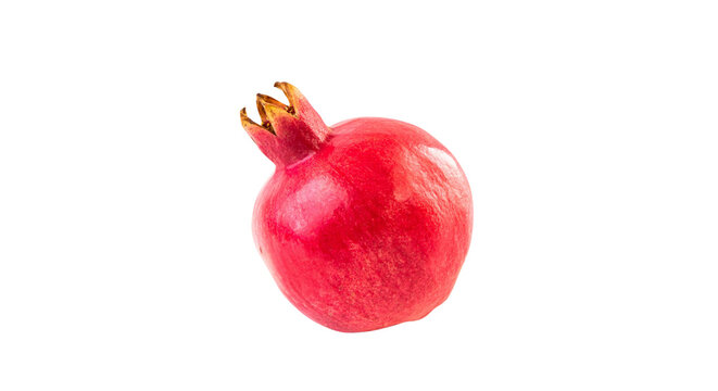 Fresh ripe pomegranate fruit isolated on dark background