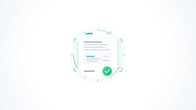 Approved insurance claim document passing through circular scanner