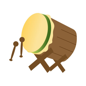 Traditional Islamic drum bedug vector illustration for Ramadan and Eid celebration