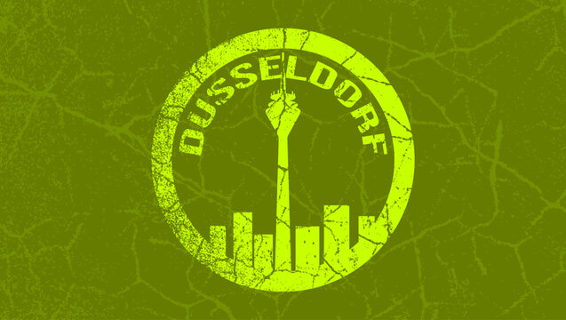 Dusseldorf city symbol, color vector illustration