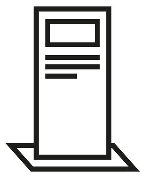 Promotion stand line icon. Information board panel