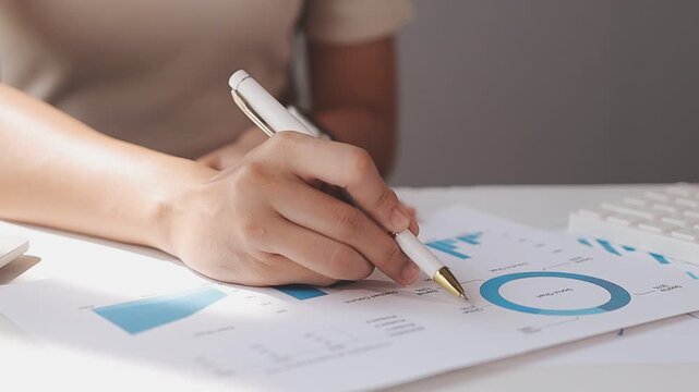 Closeup of the hands of a receptionist typing and sending emails while working in an office alone. One secretary doing admin and writing reports while organizing a schedule for her manager at work