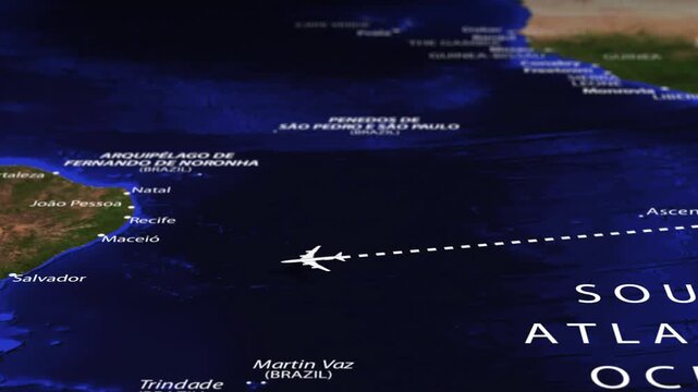 Flight From Mogadishu SOMALIA to Sucre BOLIVIA with flag pins