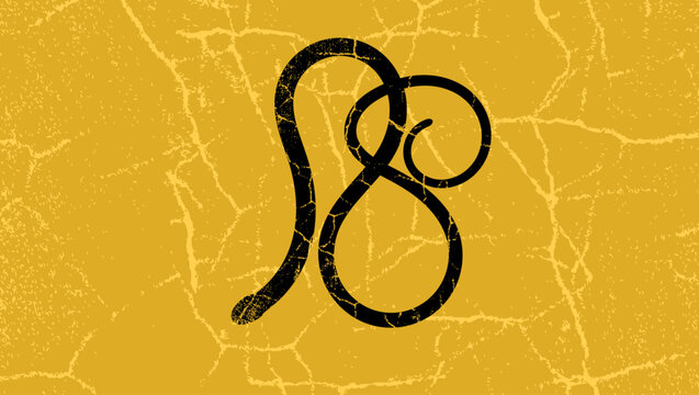 snake symbol, color vector illustration