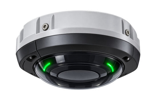 White circular ceiling mounted smoke detector