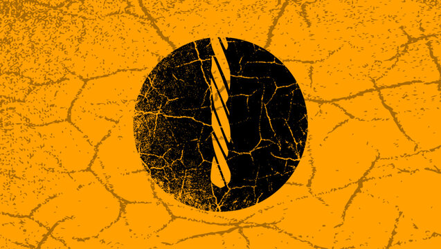 drilling symbol, color vector illustration