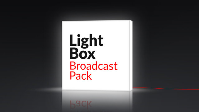 Lightbox Broadcast Pack Logo ID 1 &ndash; Modern Broadcast Graphics, Glowing Lightbox Titles, Animated Lower Thirds, Logo Reveals and Professional TV Branding Motion Graphics for Video Editing