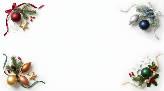 Festive christmas decorations with natural elements a beautiful holiday season background for celebrations