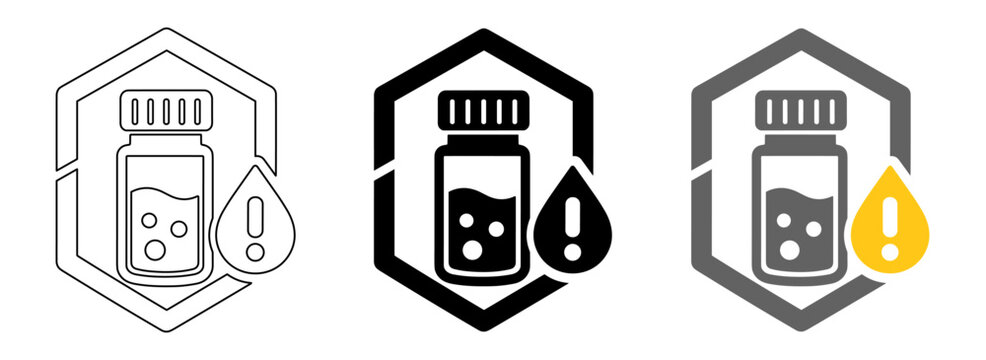 Laboratory Vial Enclosed by a Protective Boundary With a Warning Droplet for Sample Contamination Prevention 