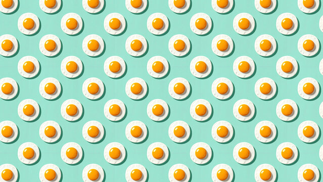 Cheerful pattern of golden eggs