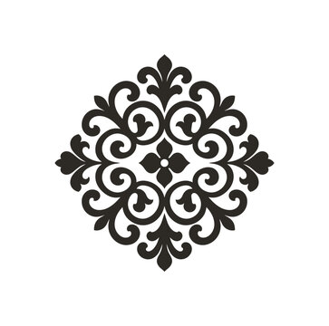Vintage Damask Floral Ornament Vector Design