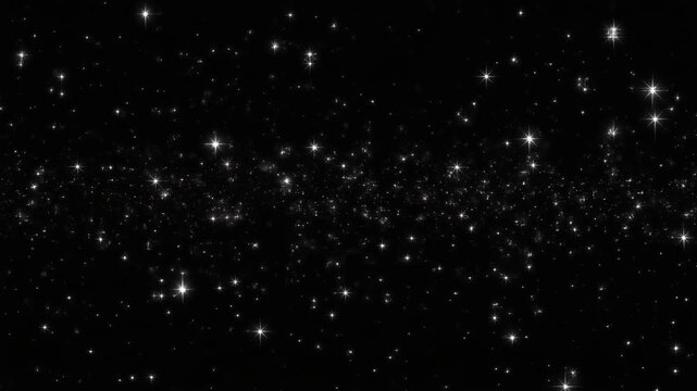 深い闇の中に浮遊する繊細な白い星の粒子と散乱する微小な点光の粒子感が美しく際立つ被写体中心の描写
