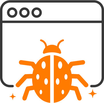 bug icon concept in blue color