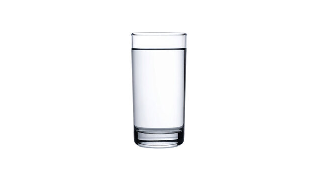 a glass of water isolated on transparent background.
